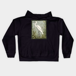 Great White Heron Nature Kids Hoodie